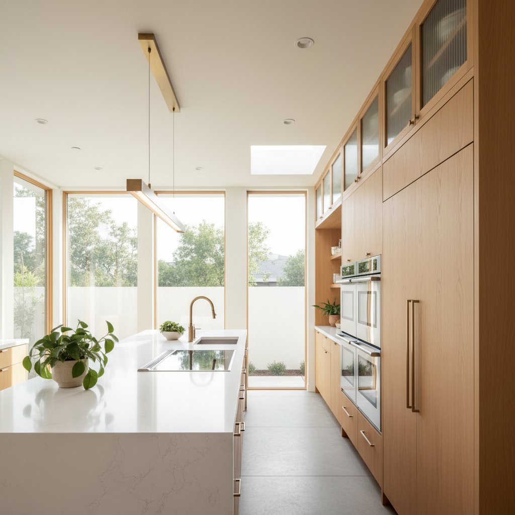 Luxury kitchen with integrated premium appliances