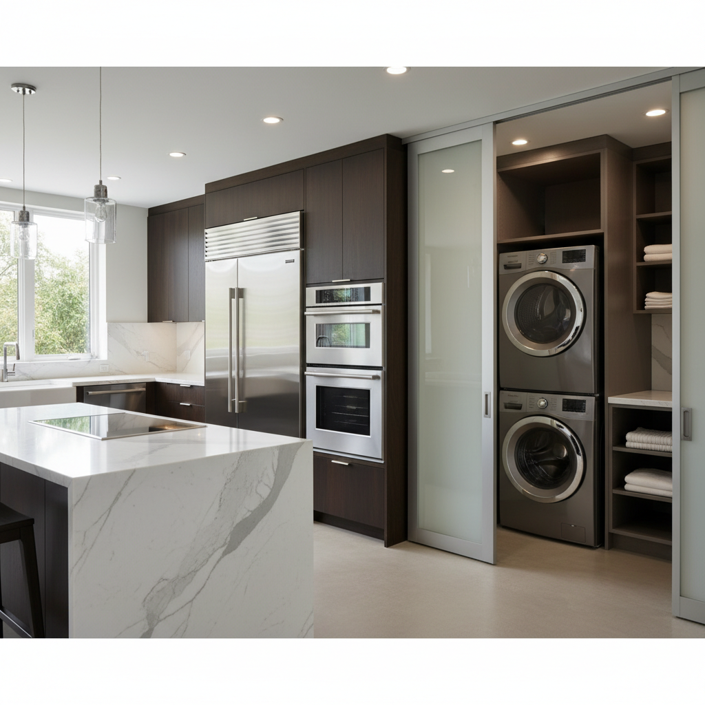 Premium household appliances in a luxury home